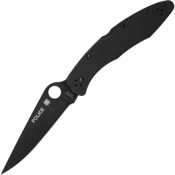 Складной нож SPYDERCO POLICE black сталь VG-10, рукоять Black stainless Steel